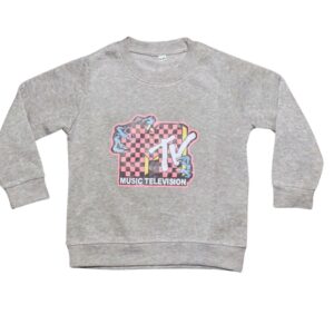 Sweat pour enfant MTV avec grand logo rétro, inspiré de la pop culture des années 90.