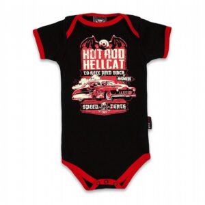 Romper Speed Death - Hotrod Hellcat en coton biologique pour bébé, un mélange parfait de confort et de style.