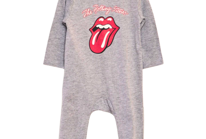 Pyjama bébé Rollin’ Stones, vue avant avec imprimé logo Rolling Stones.